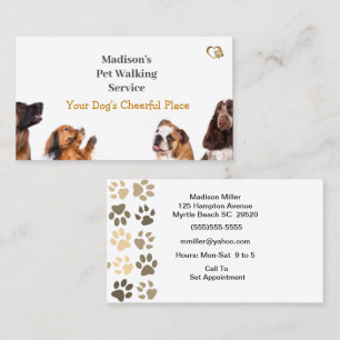 Cute Dog Walker/ Pet Sitter Business Card