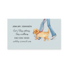 Cute Dog walker Pet sitter watercolor Blue