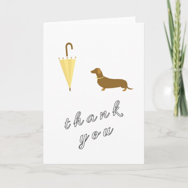 Cute Dog Walker Thank you Card (Front)