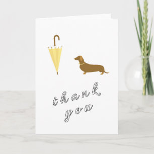 Cute Dog Walker Thank you Card