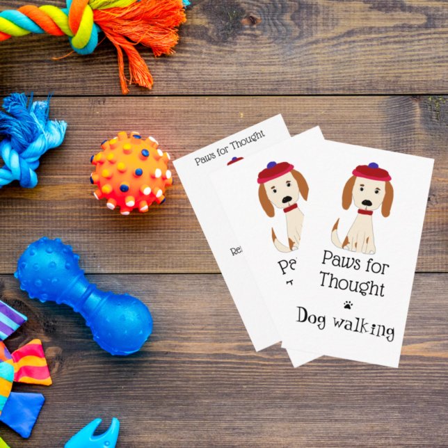 Cute Dog Walking / Dog Grooming Business Card (Creator Uploaded)