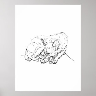 Cute Dog Wall Art, German Shepherd Art Print