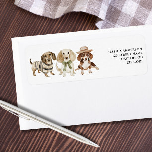 Cute Dog Watercolor Return Address  Label