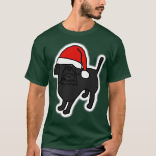 Cute Dog wearing a Santa Hat at Christmas T-Shirt