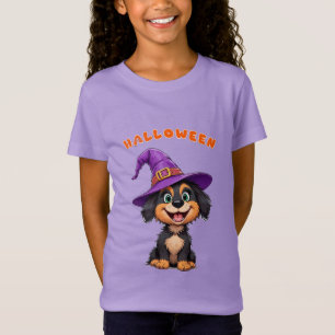 Cute Dog Wearing a Witch Hat T-Shirt