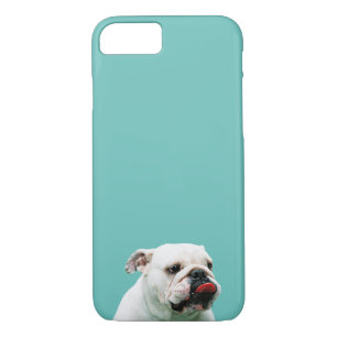 Cute dog white Bulldog Case-Mate iPhone Case