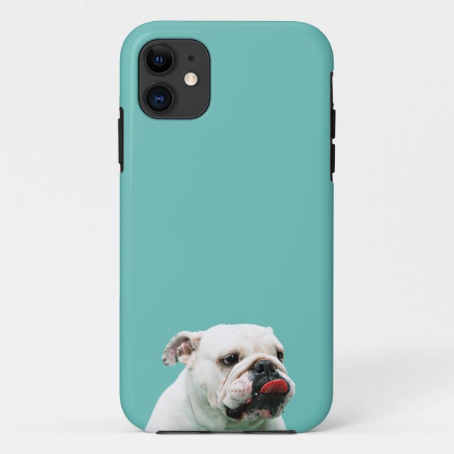 Cute dog white Bulldog Case-Mate iPhone Case (Back)