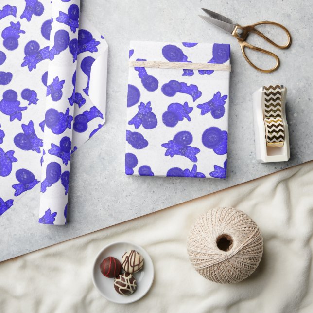 Cute dog winter solstice holiday wrapping paper (Crafts)