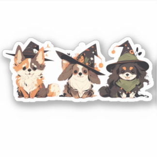 Cute Dog Witches