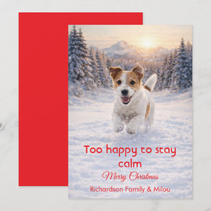 Cute Dog with Christmas Funny Quote   Holiday Card