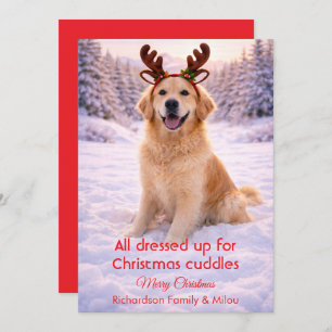 Cute Dog with Christmas Funny Quote   Holiday Card