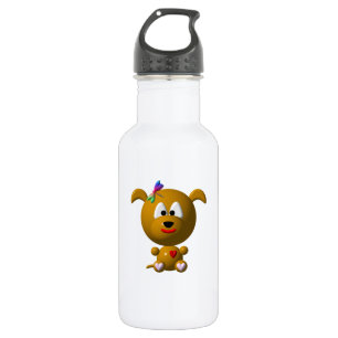 Cute Dog with Dragonfly 532 Ml Water Bottle