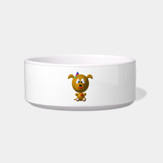 Cute Dog with Dragonfly Bowl