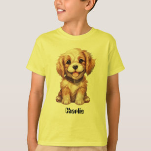 Cute dog with editable name T-Shirt