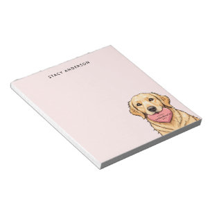 Cute Dog with Heart Happy Valentine's Day Notepad