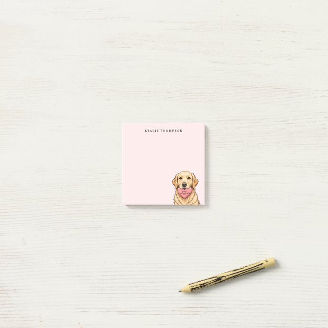 Cute Dog with Heart Happy Valentine's Day Post-it Notes (On Desk)