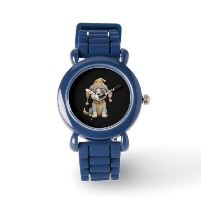 Cute dog with winter clothes watch (Front)