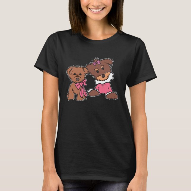 Cute Dog Yorkie Mom T-Shirt (Front)