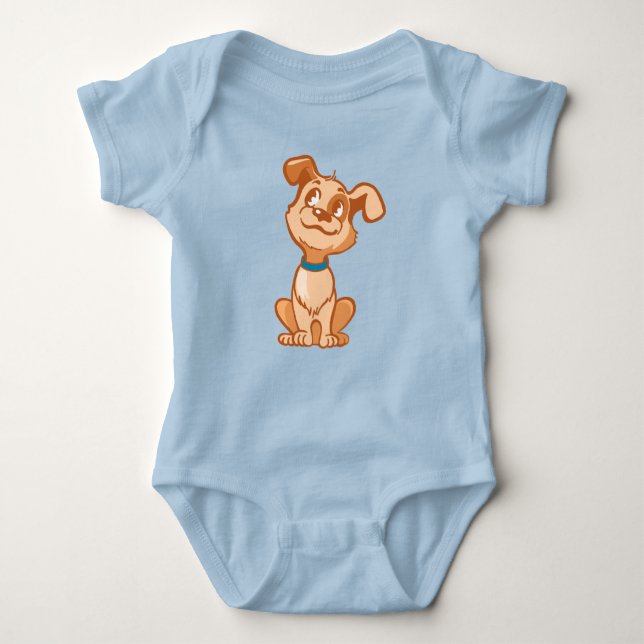 Cute doggie Baby Jersey Bodysuit (Front)