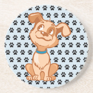 Cute Doggie Sandstone Drink Coaster
