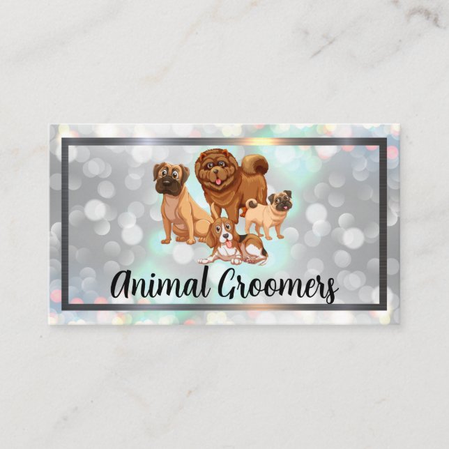 Cute Doggies | Boke   Business Card (Front)