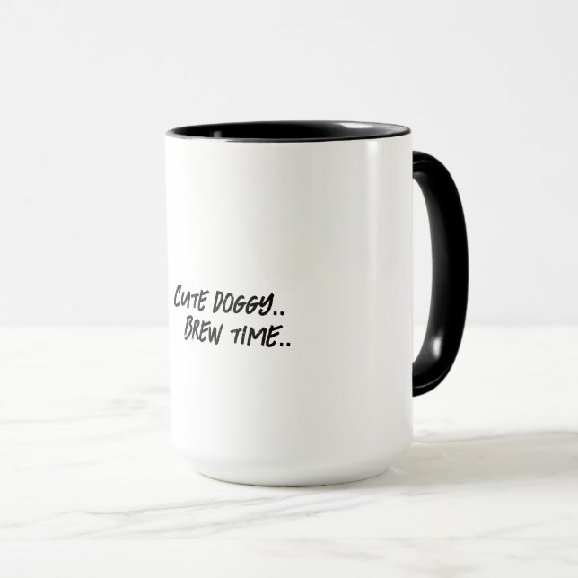 Cute Doggy Brew Time Mug (Front Right)
