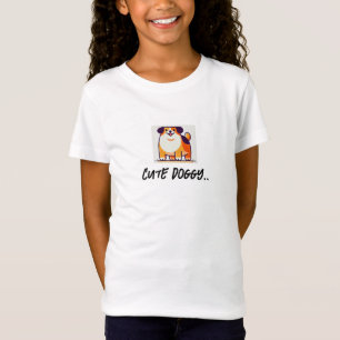 Cute Doggy Girl's T Shirt Top 