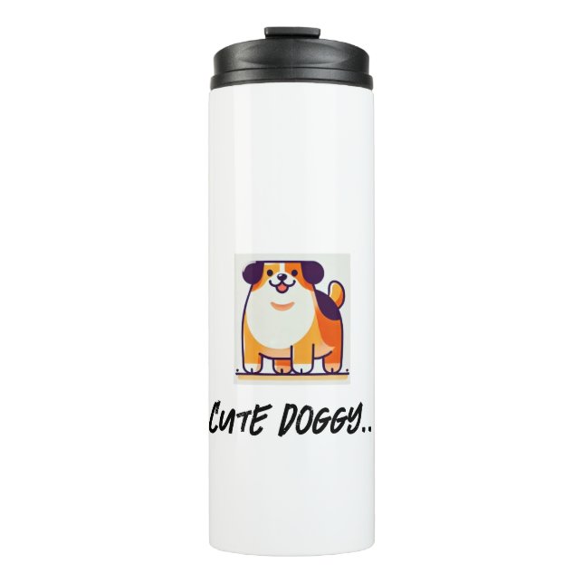 Cute Doggy travel mug tumbler  (Front)