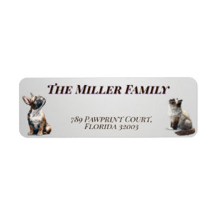 Cute dogs and cats look up Personalized