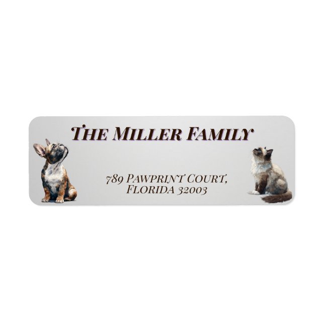 Cute dogs and cats look up Personalized (Front)