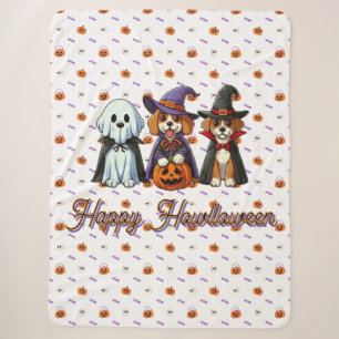 Cute Dogs as ghost, witch, & vampire  Sherpa Blanket