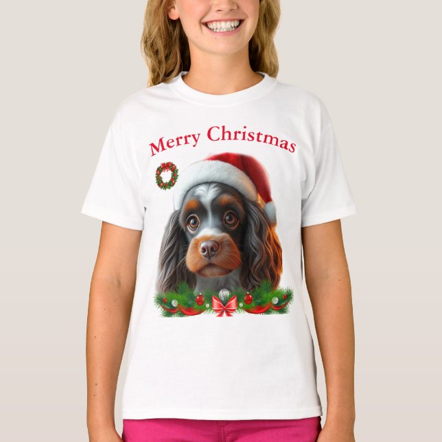 Cute dogs Christmas T-shirts (Front)