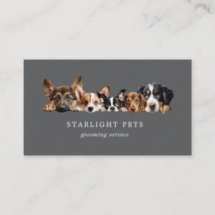 Cute Dogs Grooming Service Business Card