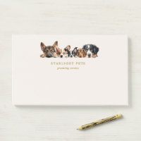 Cute Dogs Grooming Service Business Post-It Notes