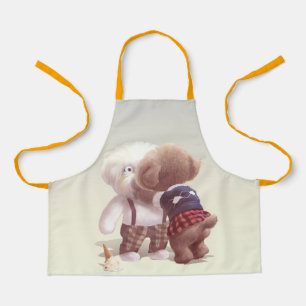 Cute Dogs Hugging Apron