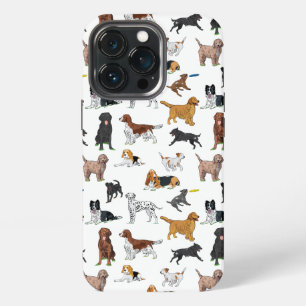 Cute Dogs Illustrations Pattern iPhone 13 Pro Case