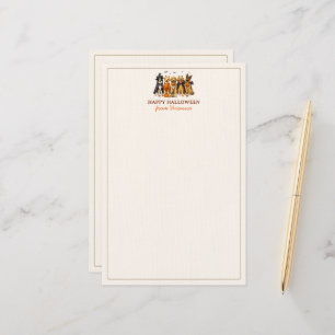 Cute Dogs in Costumes Halloween Stationery