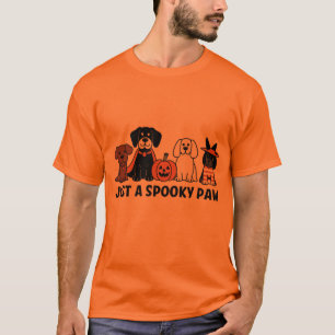 Cute dogs in halloween costumes with pumpkin T-Shirt