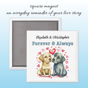 Cute dogs names forever blue magnet