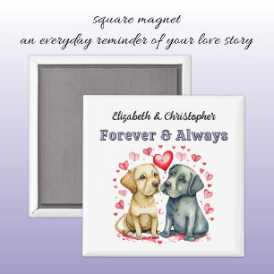 Cute dogs names forever purple magnet