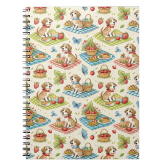 Cute Dogs Picnic Summer Art - Kids Cartoon Pattern Notebook