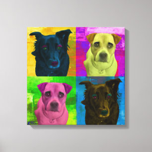 Cute Dogs Pop Art Canvas Print