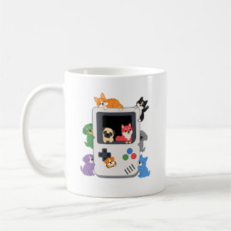 Cute Dogs Retro Game Boy Console Coffee Mug