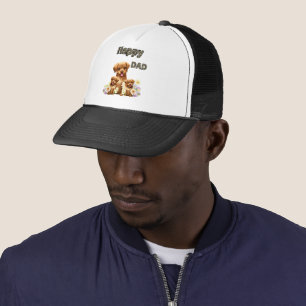 Cute dogs with flowers trucker hat