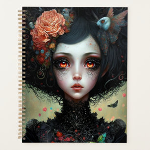 Cute Doll Girl Pink Hair Planner