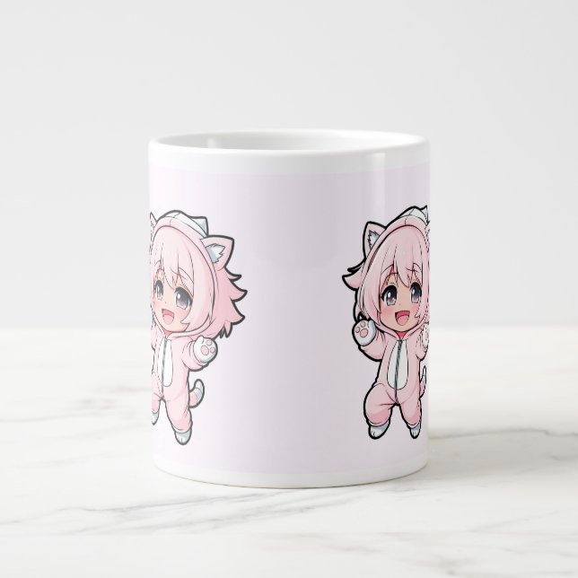 Cute Doll “In the Making” Design – Future Dream Gi Large Coffee Mug (Front)