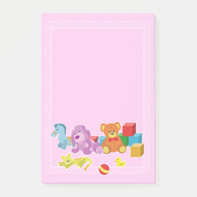 Cute Dolls (Pink) Post-it Notes (Front)