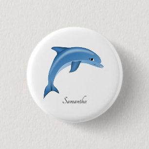 Cute Dolphin 3 Cm Round Badge