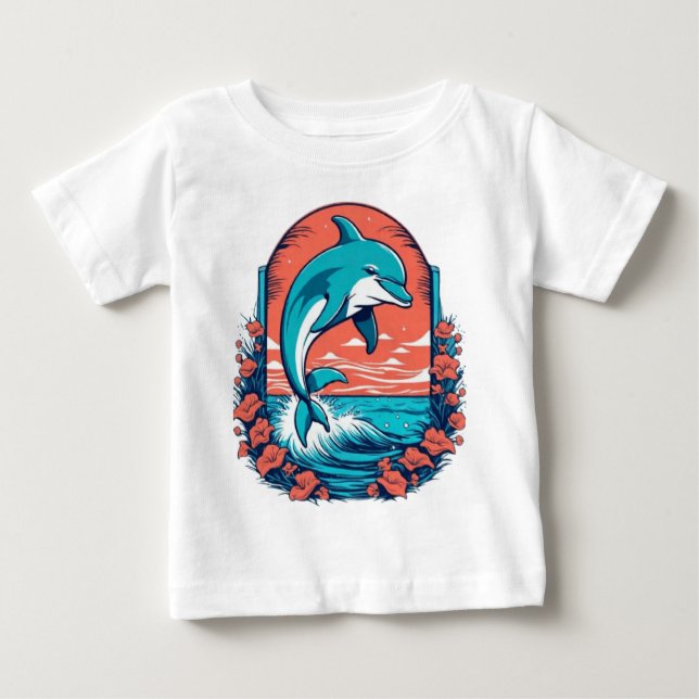  Cute dolphin Baby T-Shirt (Front)