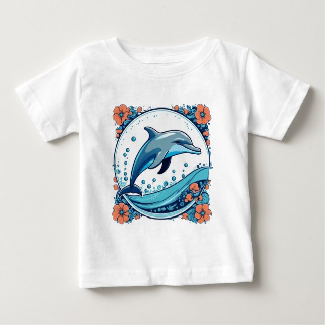  Cute dolphin Baby T-Shirt (Front)